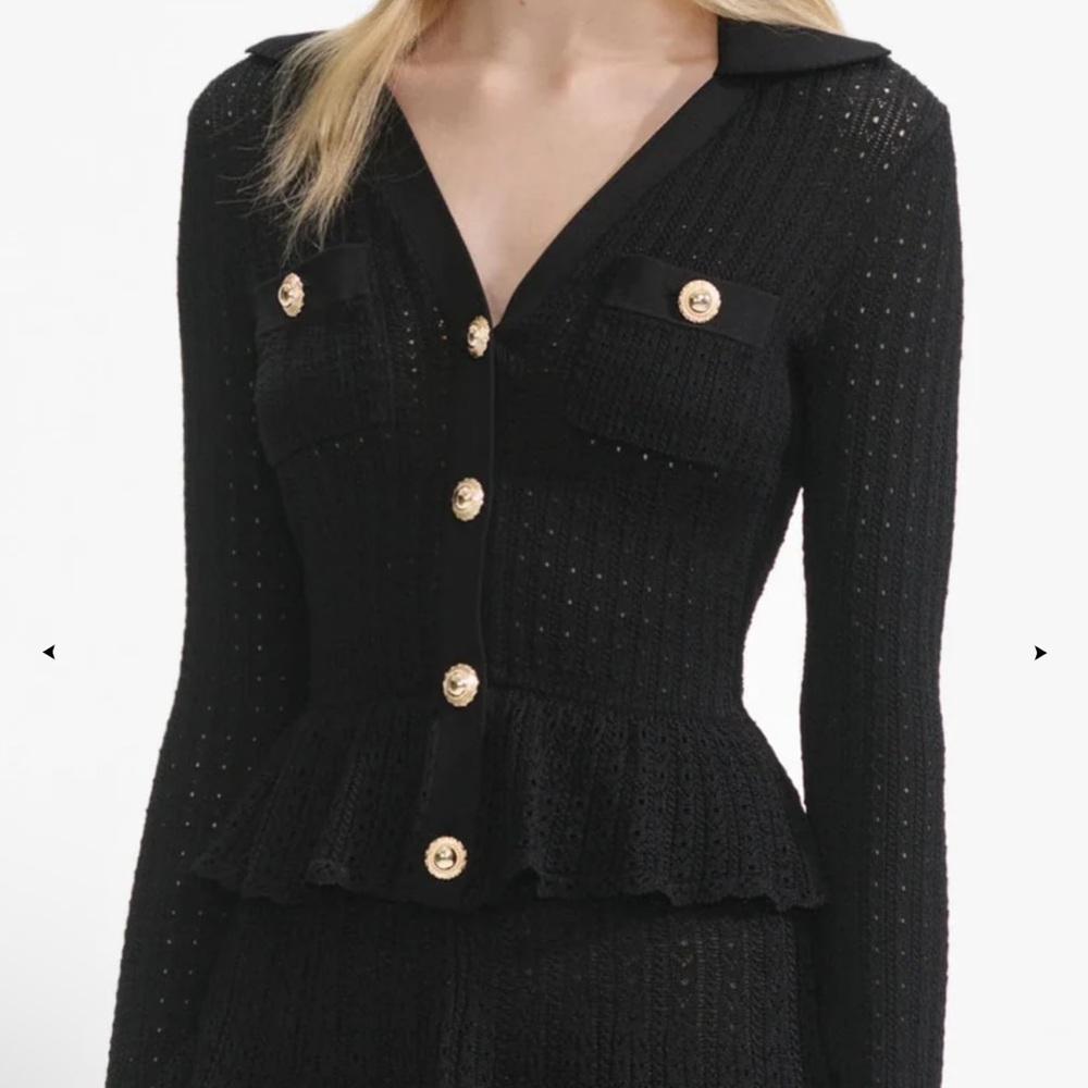 SELF-PORTRAIT cardigan and skirt set